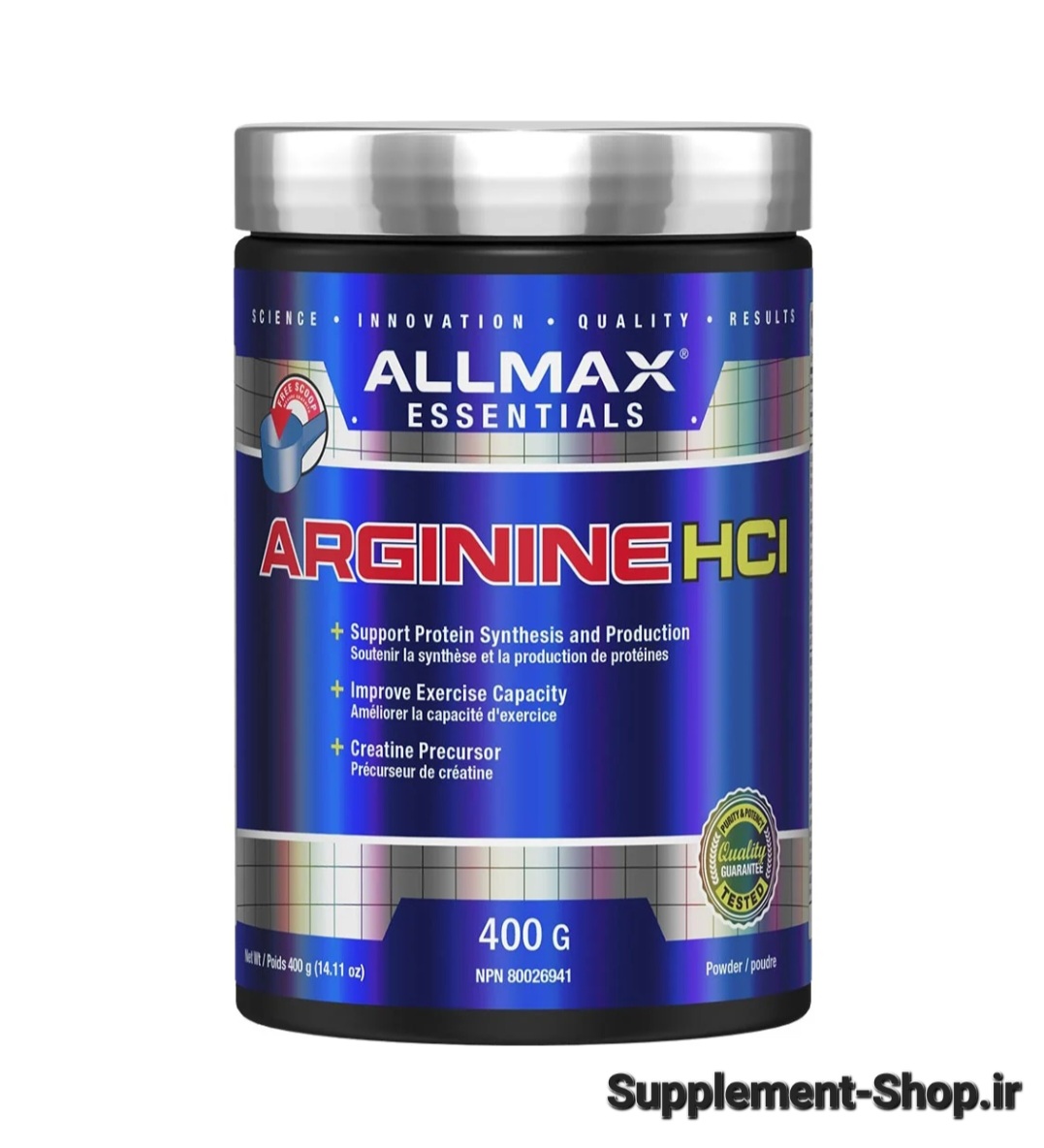 ارژنین HCL پودری المکس ۴۰۰ گرم